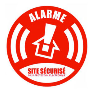 Autocollant alarme sécurité