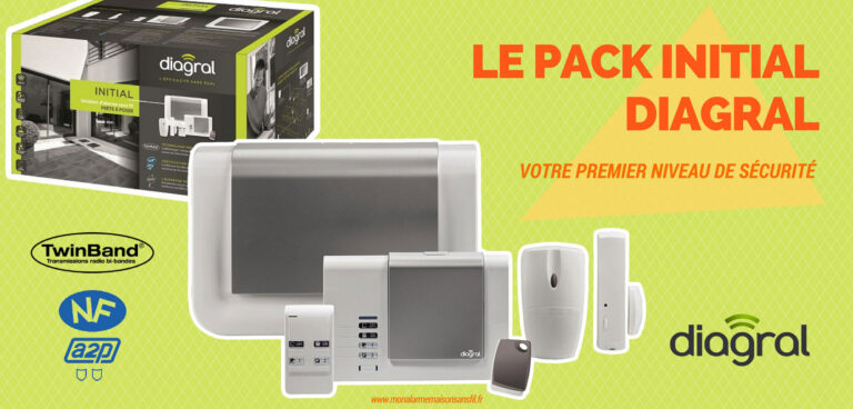 Le pack d'alarme maison sans fil Digral Initial certifié NFa2p 2 boucliers