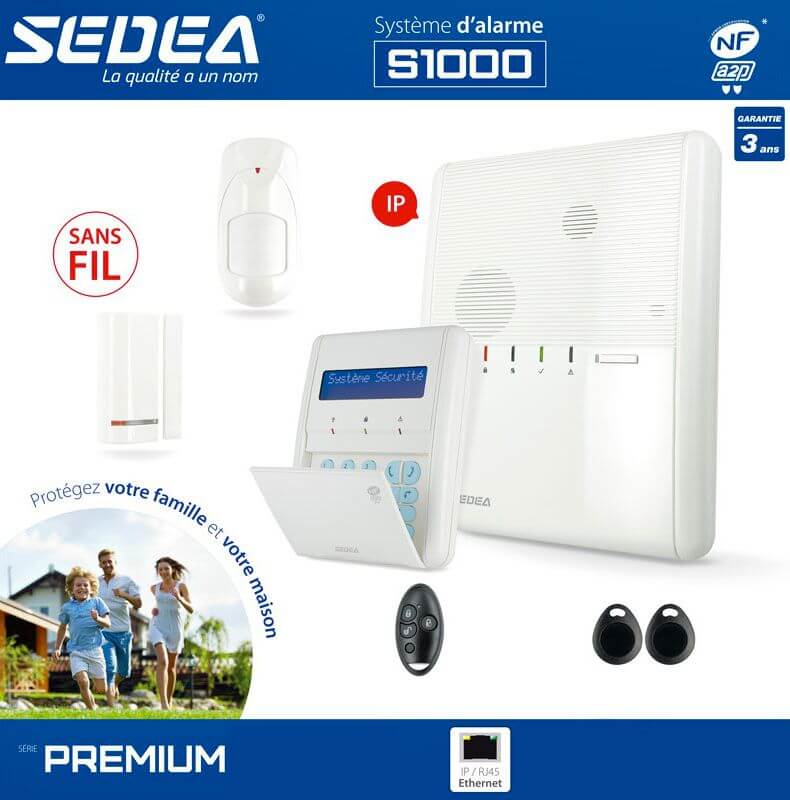 Le kit d'alarme maison sans fil Sedea S1000 certifié NFA2P