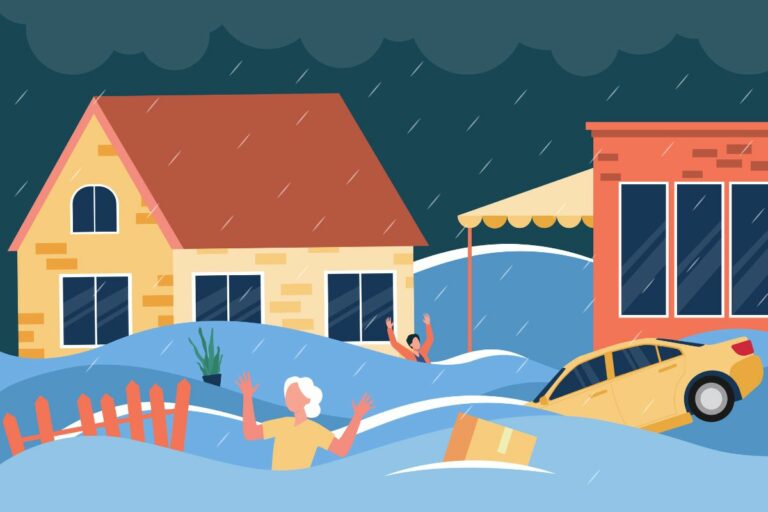 Illustration d'une habitation inondée